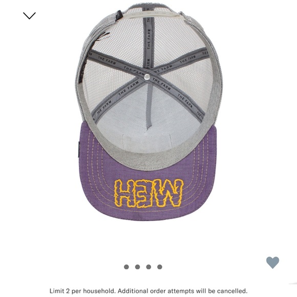 NIB Limited Edition Goorin Brothers “Meh” Lazy Bear Trucker Hat - Picture 4 of 6